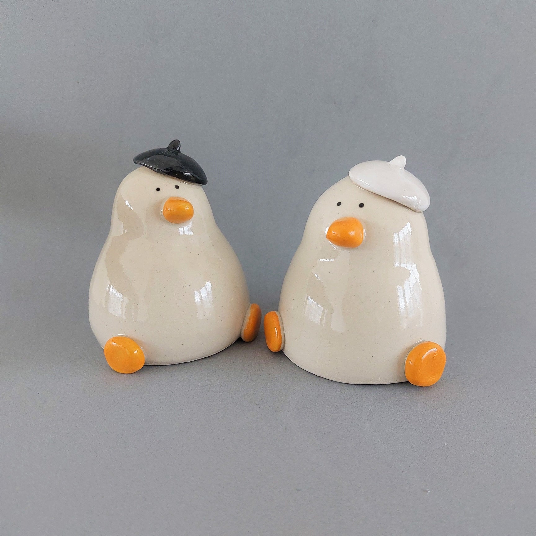 Duck Salt and Pepper Shakers Handmade Ceramic Kitchenware Gift