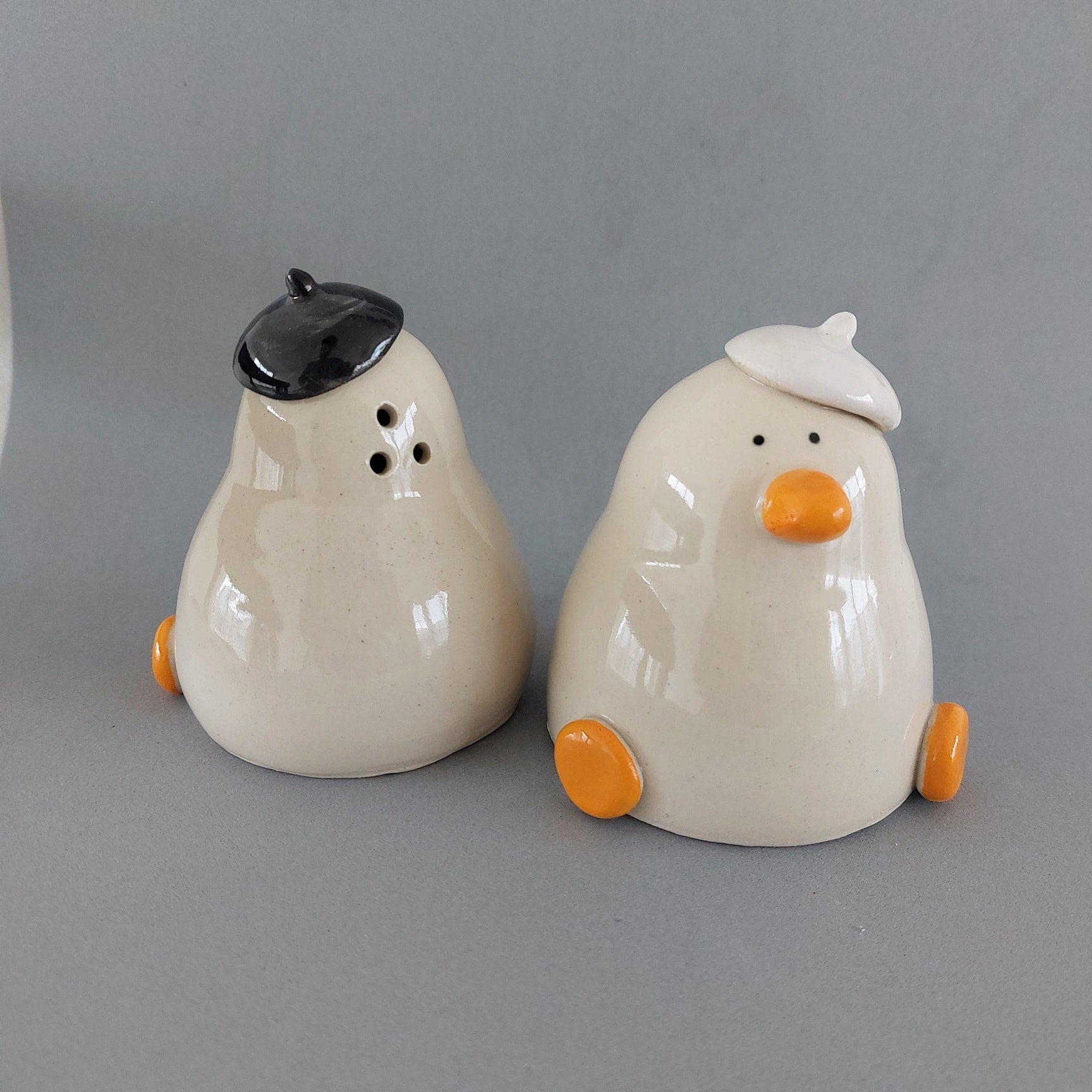 Ceramic Duck Salt and Pepper Shakers Gift Imperfect